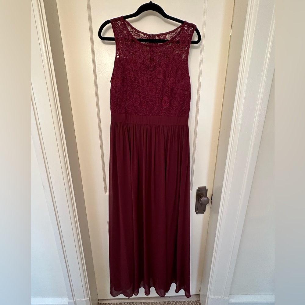 Floor Length Dress Burgundy